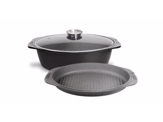 تصویر تابه مرغ و ماهی MGS سایز 38 سه تیکه